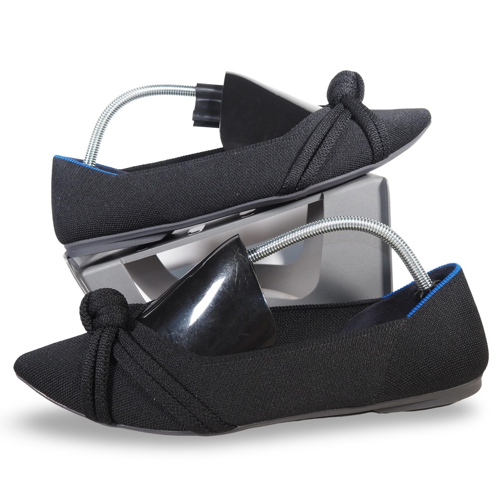 Rothy's The Knot Point II Women 12 Black Knit Pointed Toe Ballet Flats Washable